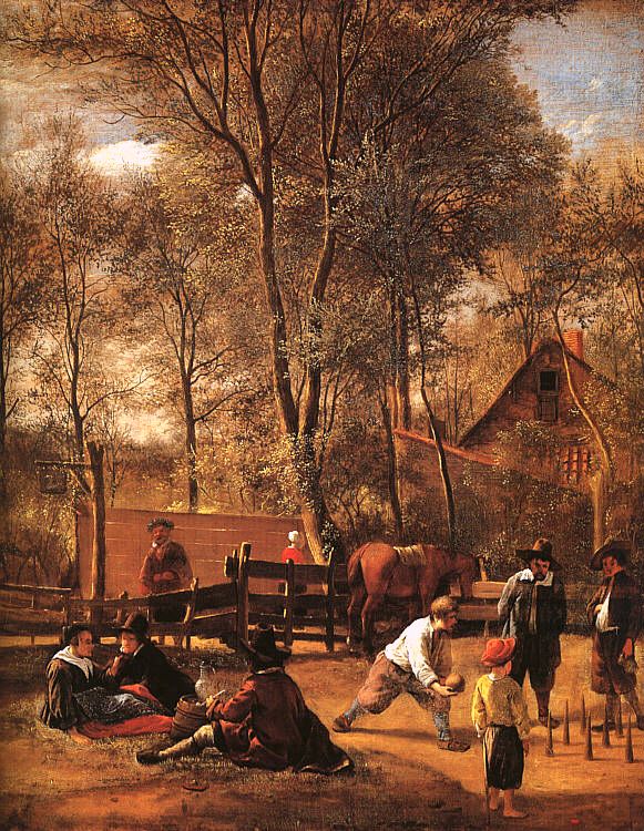 Jan Steen Skittle Players Outside an Inn